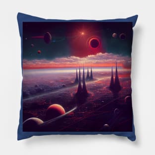 Interplanetary Spaceport Pillow