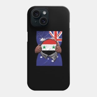 Syria Flag Australian Flag Ripped - Gift for Syrian From Syria Phone Case