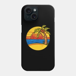 Summer beach sunset Phone Case