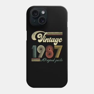 Retro Vintage 1987 37th Birthday Gift Men Women 37 Years Old Phone Case