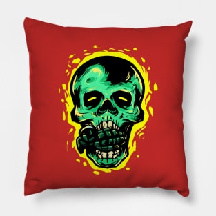 SKULL NADE GREEN ARMY Pillow