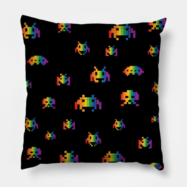 Space love invaders Pillow by Jack & Jack