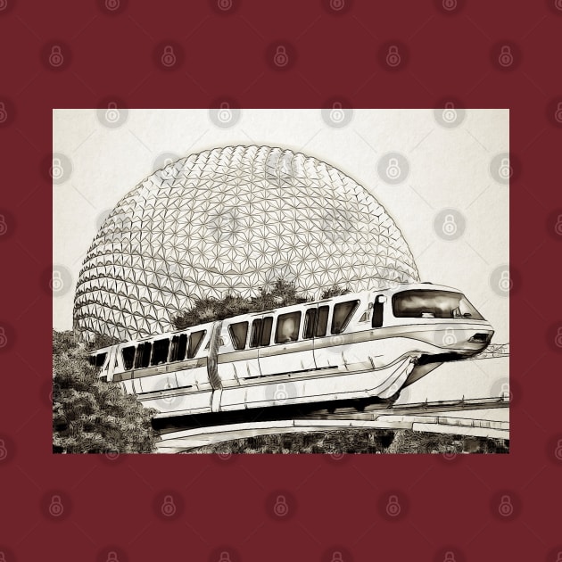 Monorail Art by Tomorrowland Arcade