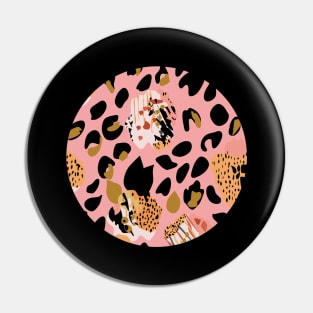 Modern abstract rose and leopard texture Pin