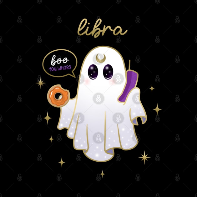 Libra Boo donut Ghost by moonstruck crystals