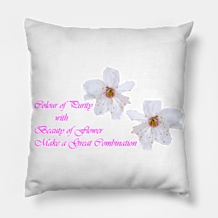 white flower Pillow