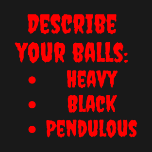 Describe Your Balls T-Shirt