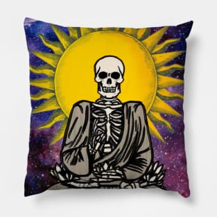 Meditating skull Pillow