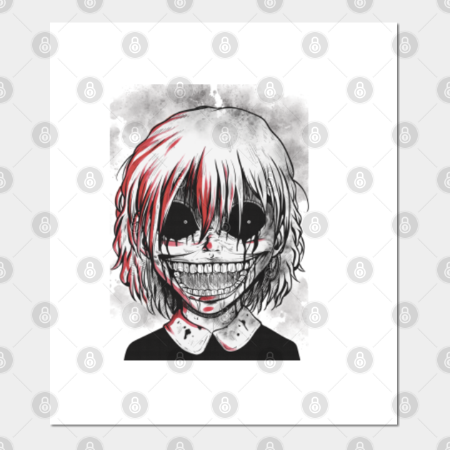 Bloody Horror Smile Anime Character Creepy Halloween - Bloody Face - Posters and Art Prints | TeePublic Bloody Horror Smile Anime Character Creepy Halloween - Bloody Face - Posters and Art Prints | TeePublic