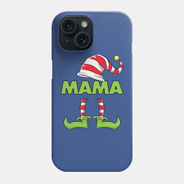 Mama Elf Funny Couples Christmas Costume Gift Phone Case by teeleoshirts