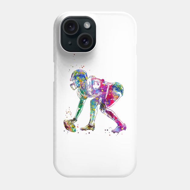 American Football Player Girl Phone Case by RosaliArt