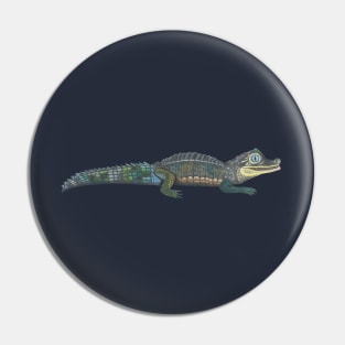 Spectacled Caiman Crocodile Pin