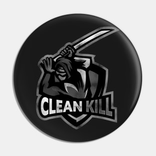 black and white logo Pin