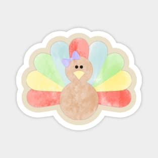 Thanksgiving Turkey with bow Magnet