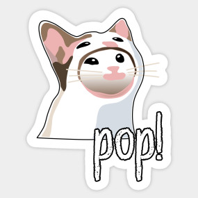 Pop Cat Meme Pop Cat Oreiller Teepublic Fr
