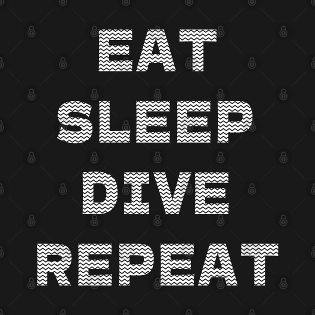 eat sleep scuba dive repeat by in leggings