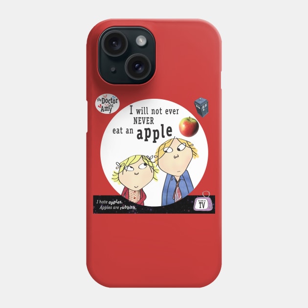 The Doctor & Amy - I will not ever never eat an apple Phone Case by MikesStarArt
