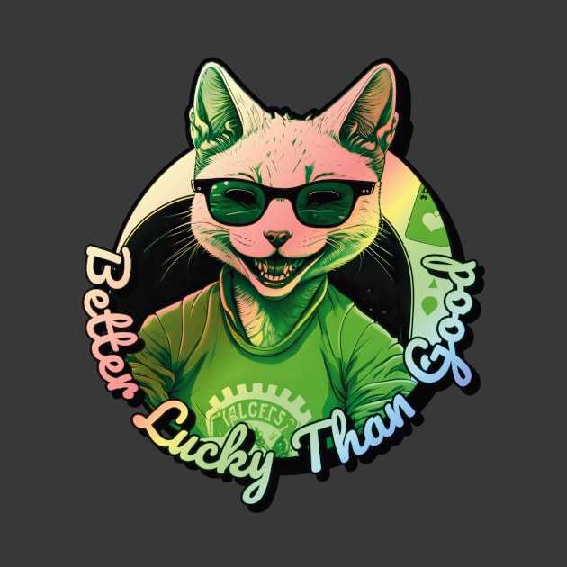 Better Lucky Than Good: Poker Cat V by GozuDesigns