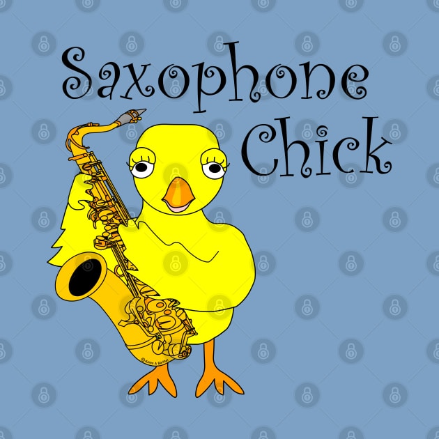 Saxophone Chick Text by Barthol Graphics