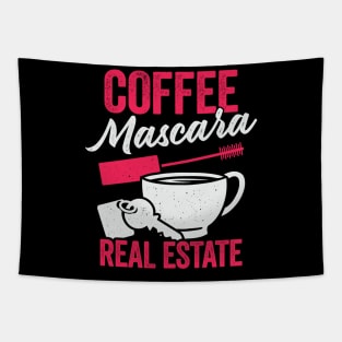 Coffee Mascara Real Estate Tapestry