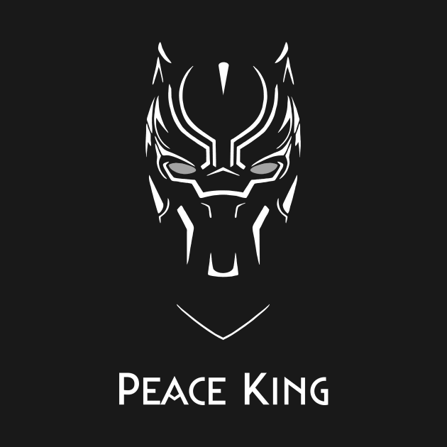 Peace King - Black Panther T-Shirt by Sepluvetcon