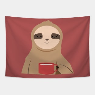 Sloth Holding A Cup Tapestry