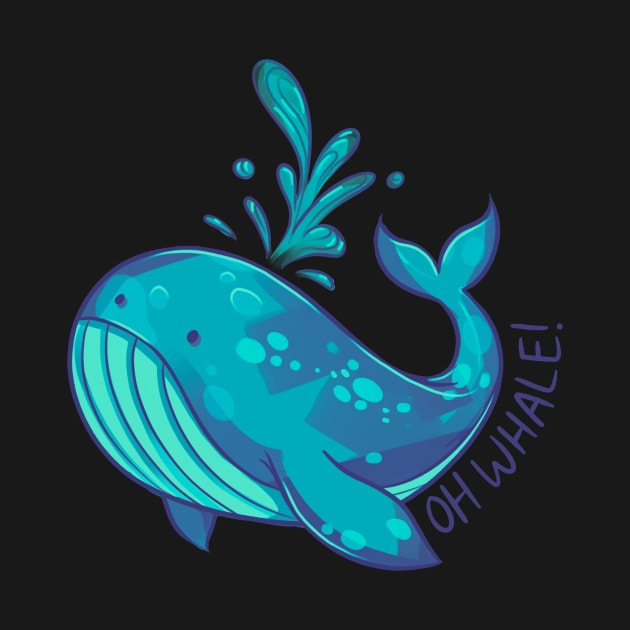 Oh Whale! (turquoise) by Claire Lin