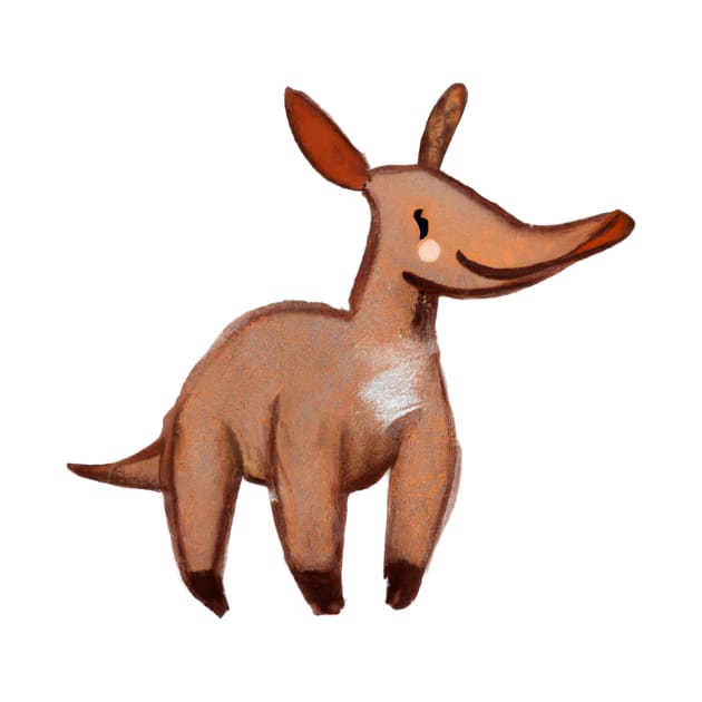 Cute Aardvark Drawing by Play Zoo