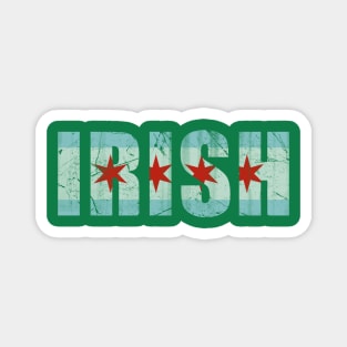 Irish Chicago Flag St Patrick's Day Magnet