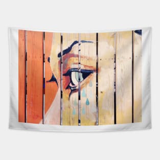 Brown wooden planks Tapestry