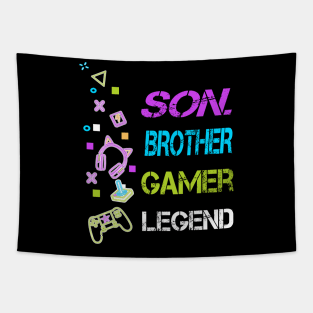 Son Brother Gamer Legend, Gifts For Teen Boys Gaming Tapestry