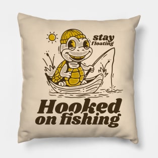 Hooked on fishing Pillow