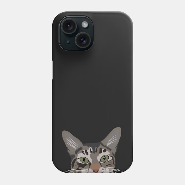 Tabby Cat Eyes Phone Case by quirkyandkind