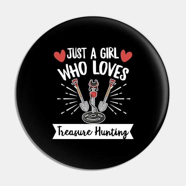 Metal Detecting Quote for a Treasure Hunter Girl Pin by ErdnussbutterToast