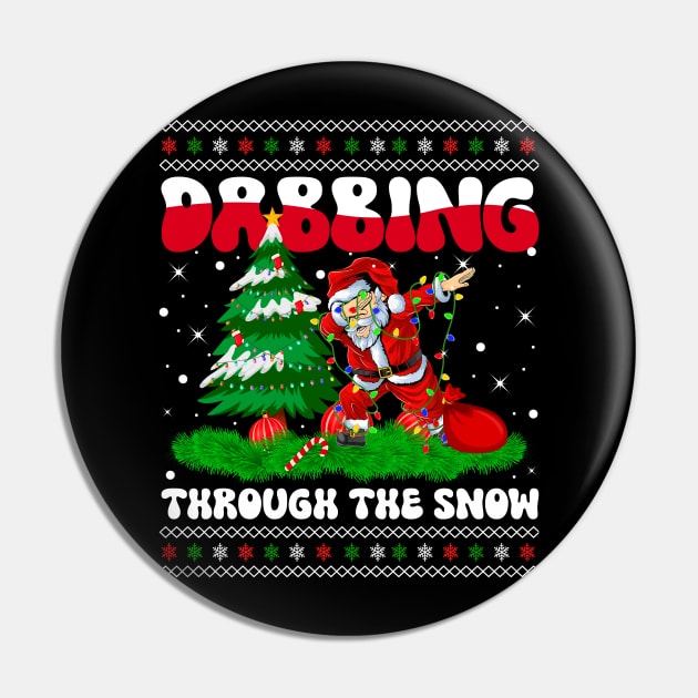 Dabbing Through The Snow Santa Christmas Lights Dabbing Santa Pin by wonderws