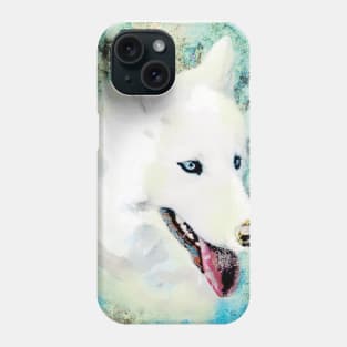White Wolf Artistic Portrait Phone Case