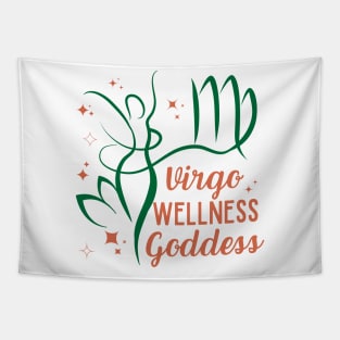 Funny Virgo Zodiac Sign - Virgo Wellness Goddess Tapestry