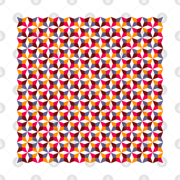 Geometric Diamond Pattern (Autumn Colours) by John Uttley