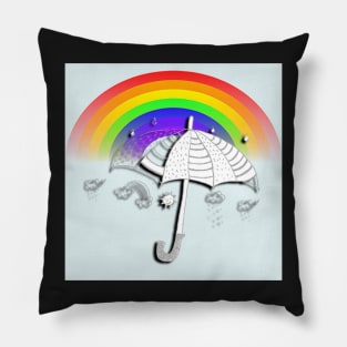 Rainbow & Hope, Cute Happy Inspirational Design Mother's Day Gifts Pillow