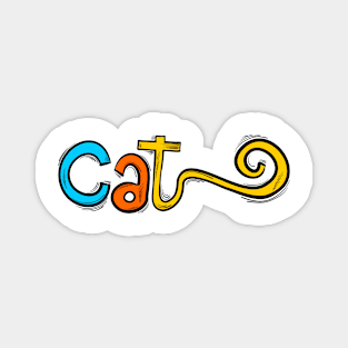 Cat Typography Magnet