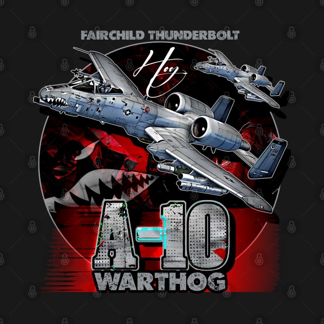 A10 Warthog Fairchild Thunderbolt USAF Fighter Aircraft by aeroloversclothing