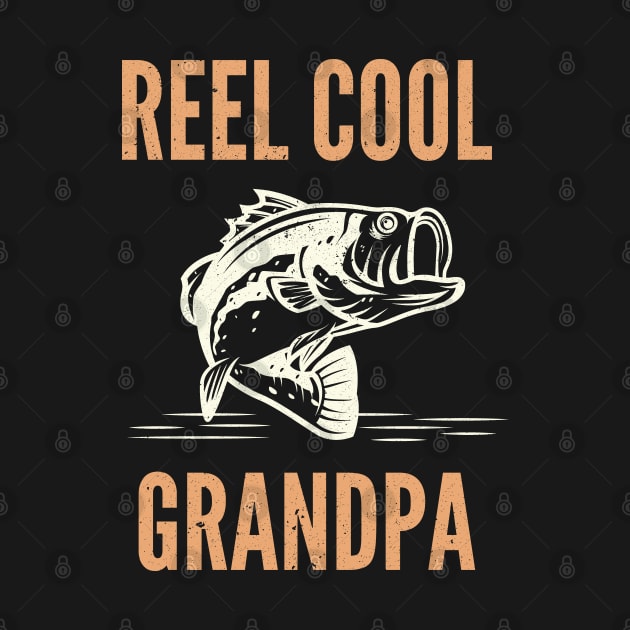 Reel Cool Grandpa Bass Fish by HCMGift