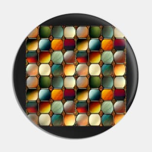 Stained glass colorful pattern, model 1 Pin