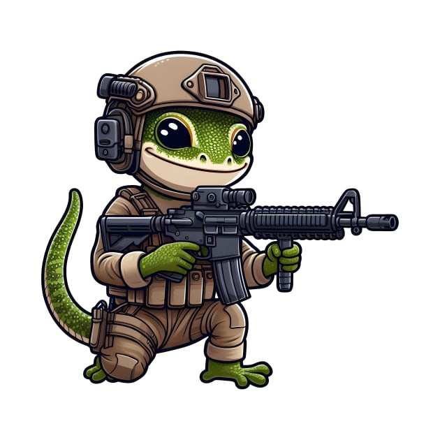 Tactical Gecko by Rawlifegraphic