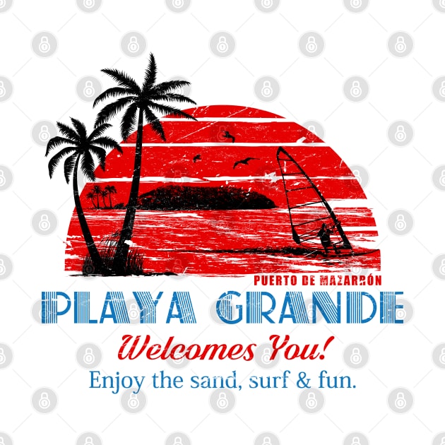 Red Sun - Playa Grande by mazarronsouvenirs