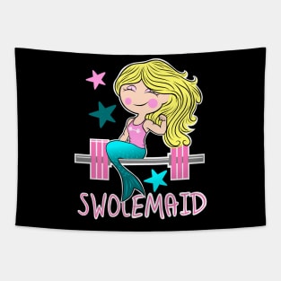 Mermaid fitness, gym girl, fitness girl Tapestry