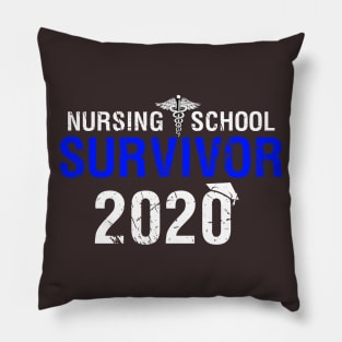 Nurse 2020 Nursing School Survivor Funny Graduation Pillow