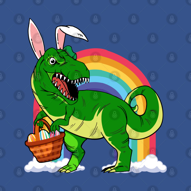 Disover Trex Bunny Easter Basket Eggs - Trex - T-Shirt