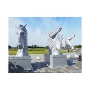 the Kelpies jigsaw puzzle , Helix park, Falkirk jigsaw T-Shirt