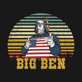 Vintage chubby big Benjamin Franklin for 4th of July T-Shirt